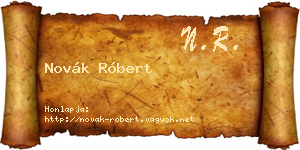 Novák Róbert névjegykártya