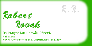 robert novak business card